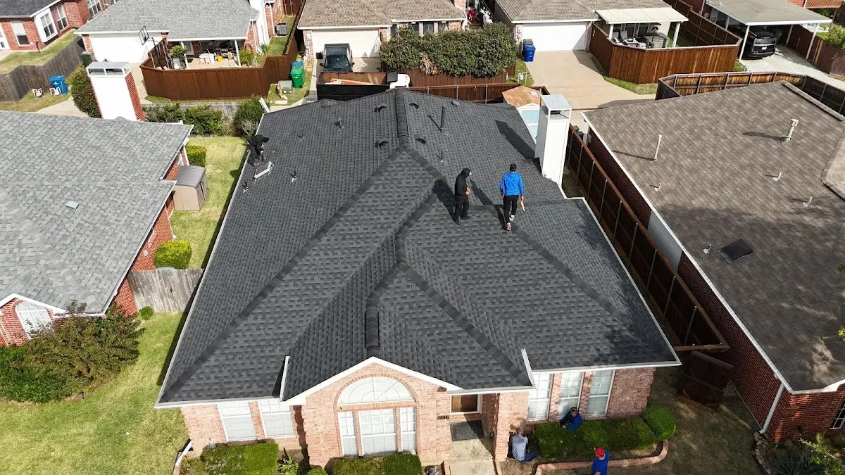 Slate & Tile Roof Repair work in progress on a Thibodaux property